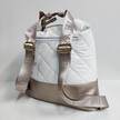 Plecak torebka Laura Biaggi Torba na ramię biała złota pikowana, (4) - Torebki damskie