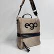 Plecak torebka Ego listonoszka beżowa zamsz pikowana 2w1, (3) - Wszystkie torebki