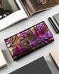 Skórzany portfel damski w holograficzne kwiaty - Peterson, (2) - Rovicky Portfele Damskie