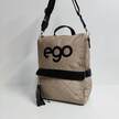 Plecak torebka Ego listonoszka beżowa zamsz pikowana 2w1, (2) - Wszystkie torebki