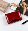 Niewielki, lakierowany portfel damski z zewnętrzną kieszonką RFID — Lorenti, (4) - Rovicky Portfele Damskie