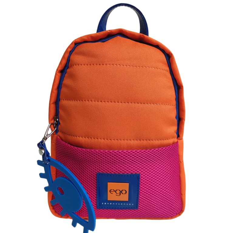 Plecak torebka damska EGO pomarańczowy fuksja pikowany, (1) - Torebki damskie