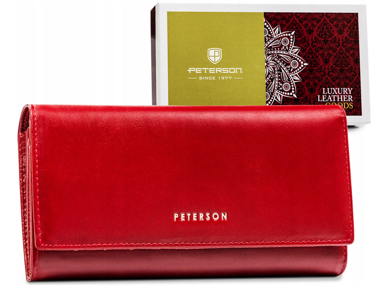 Klasyczny skórzany portfel damski z systemem RFID - Peterson, (1) - Rovicky Portfele Damskie